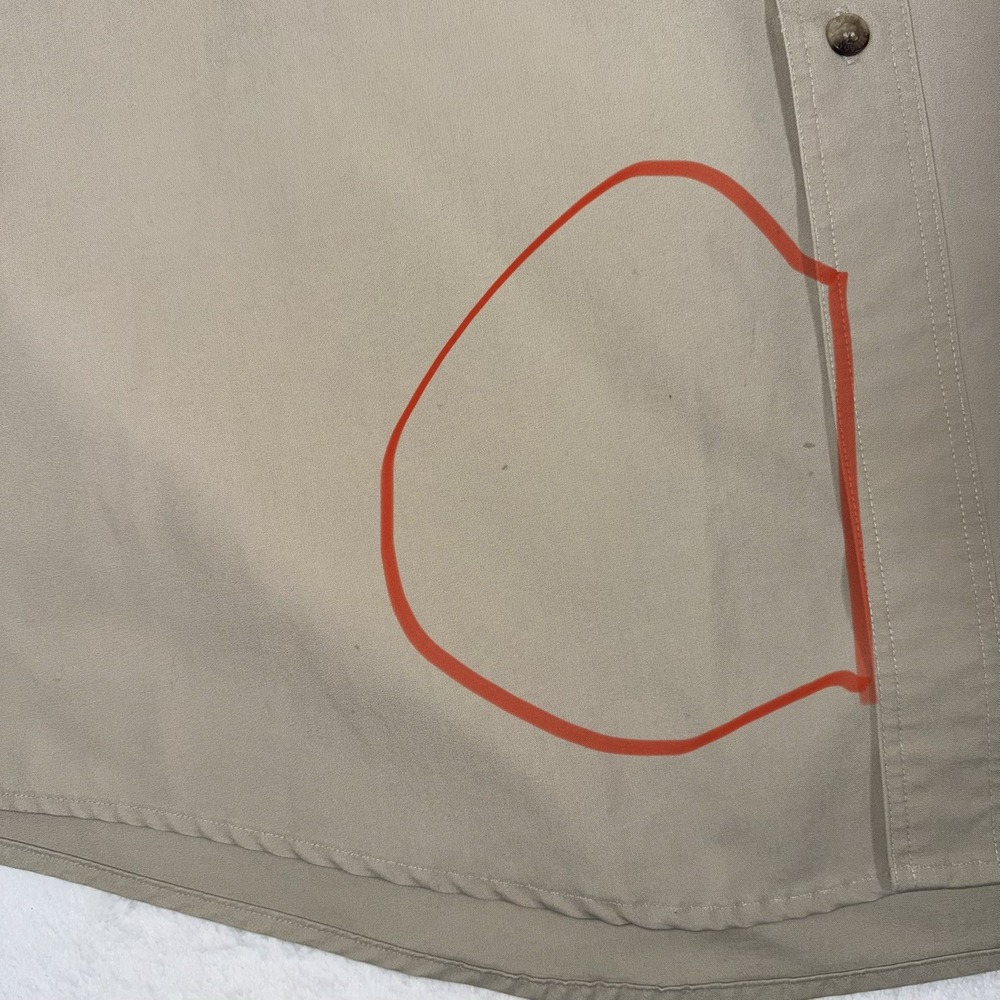 Vtg 90s C.C. Filson Co. Padded Hunting Shooting Shirt Orange Khaki Gorp Sz XXXL - Picture 12 of 16
